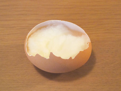 tojáshéj előkészítve
